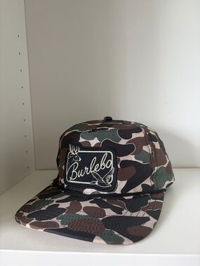 Burlebo Low Profile 5 Panel Snapback Camo Print Hat Adult Size